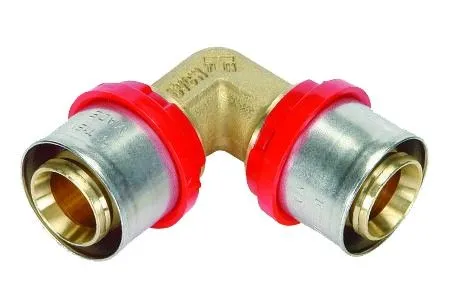 1653 Raccordo Curvo Doppio a Pressare Tubo Al-Pex Diam.50-50 Tiemme Racc. 1650043