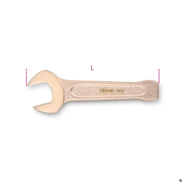 58BA-19 - CHIAVI A FORCHETTA SEMPLICI A PERCUSSIONE ANTISCINTILLA 19x125 BETA UTENSILI 000580819
