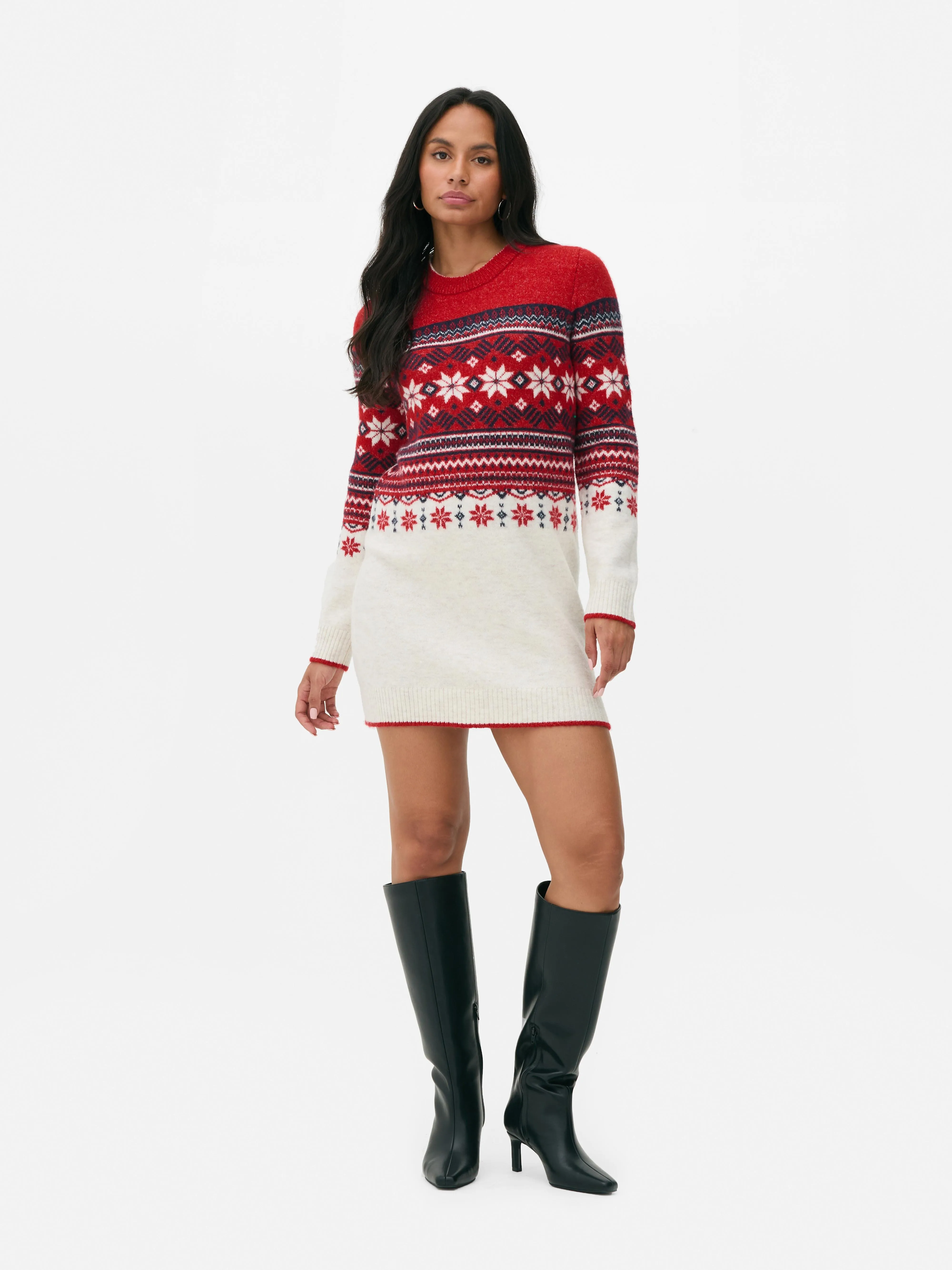 Abito in maglia Fair Isle