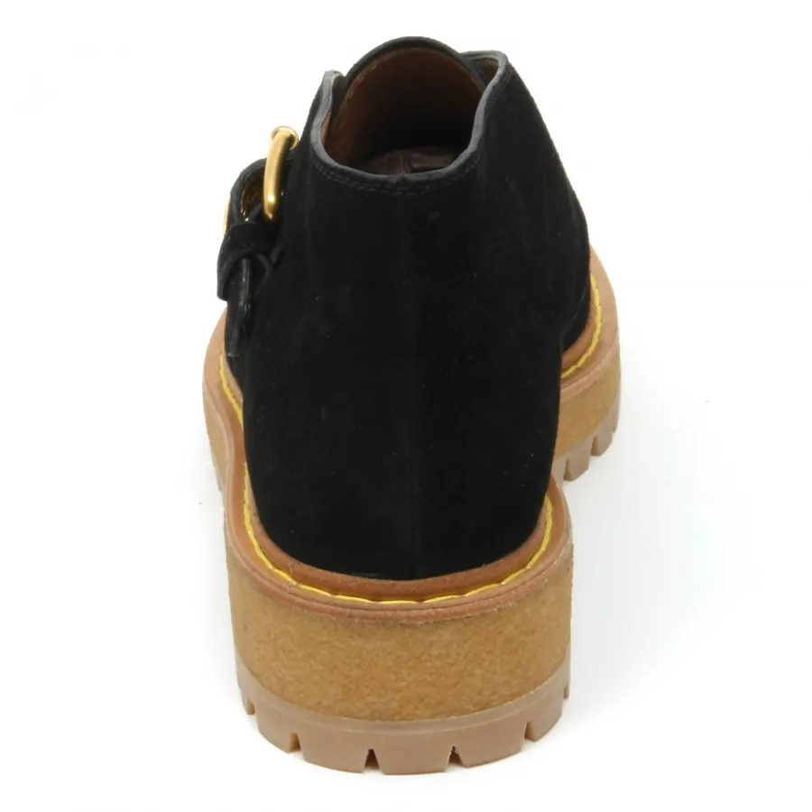 B9692 scarpa donna CAR SHOE scarpe scamosciato nero shoe woman