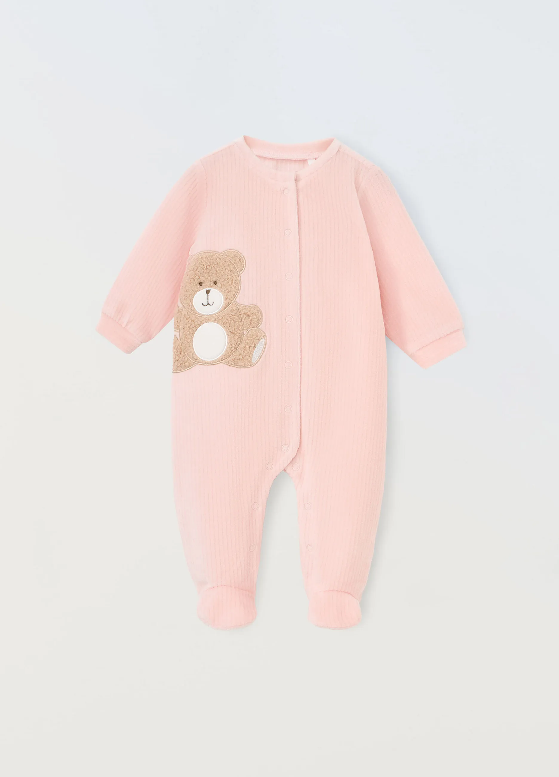 BLUKIDS  Tutina velour misto cotone neonato