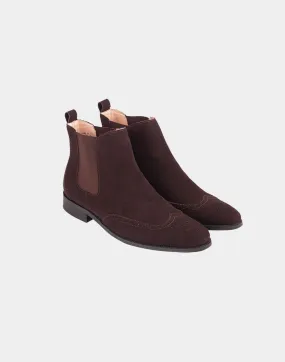 Brown suede boot