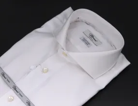 Camicia collo francese facile stiro bianca