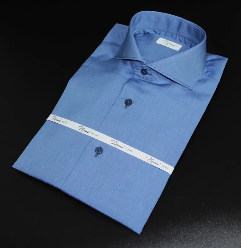Camicia fil a fil azzurro
