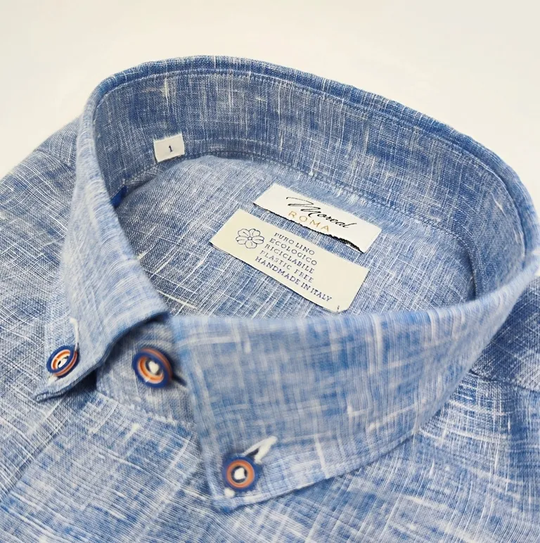Camicia lino avion collo button down