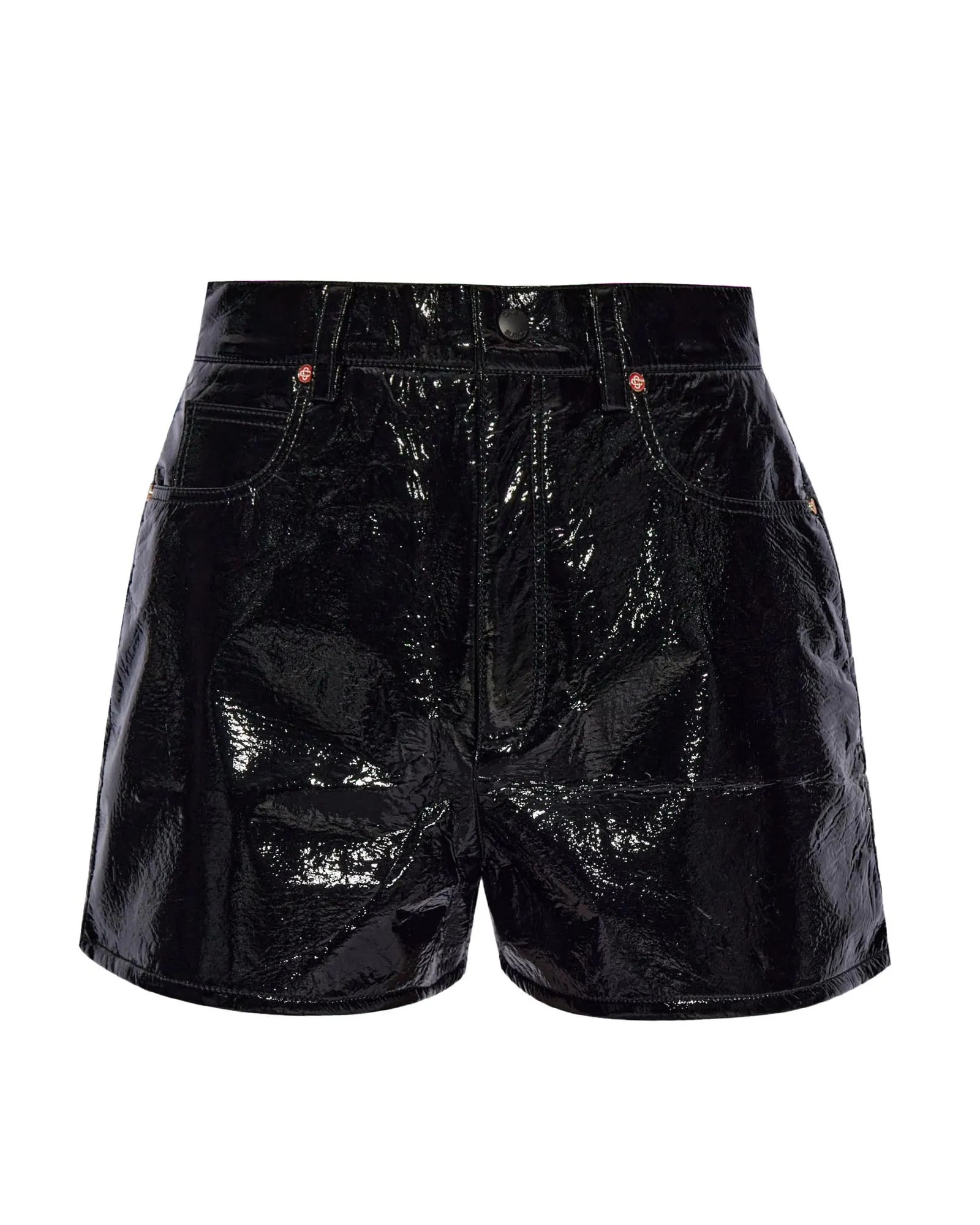 CASABLANCA FAUX-LEATHER SHORTS