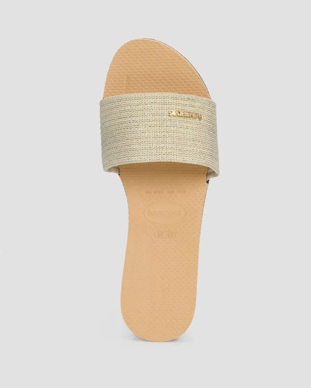 Ciabatte da donna Havaianas You Malta Metallic dorate