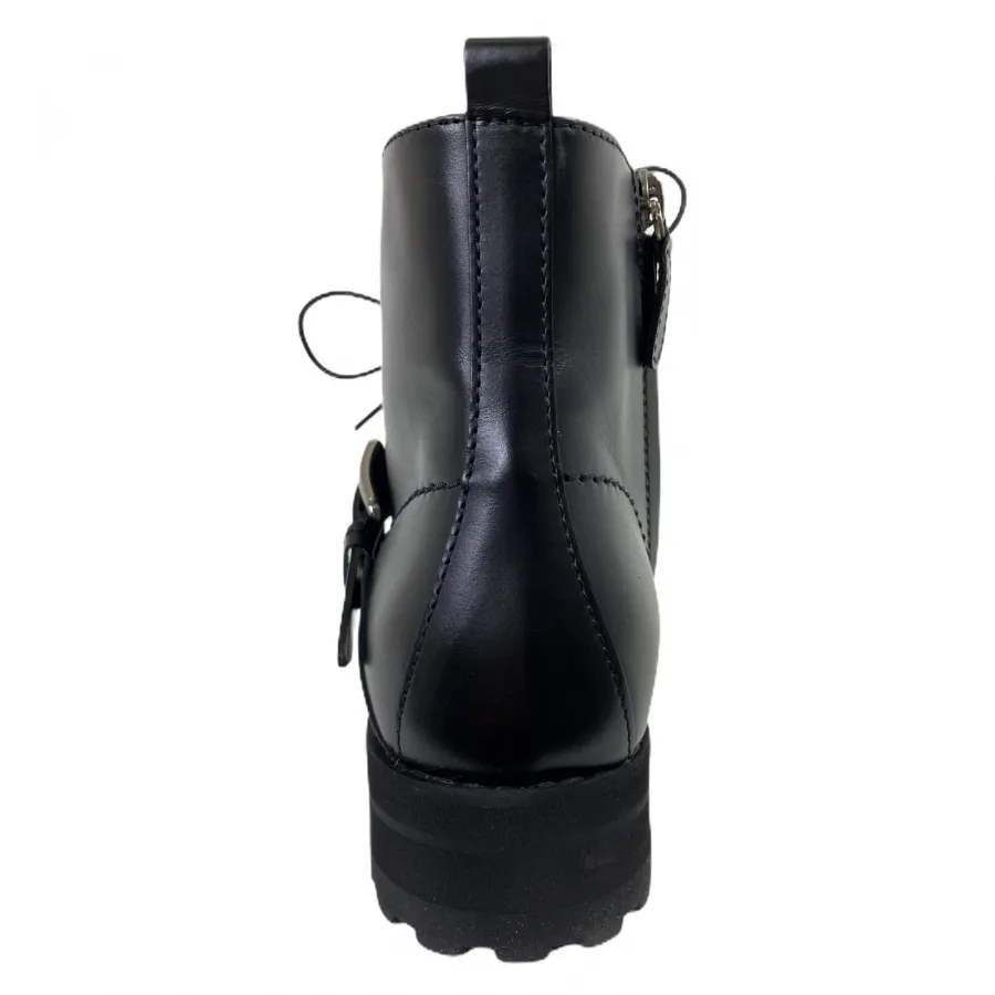 D68 anfibio pelle donna TOD'S black leather shoe boot woman