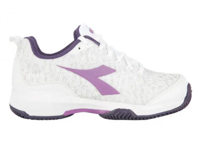 DIADORA SCARPE TENNIS DONNA  174610 C8750  W S.SHOT CLAY BIANCO/VIOLA ZIRCONE