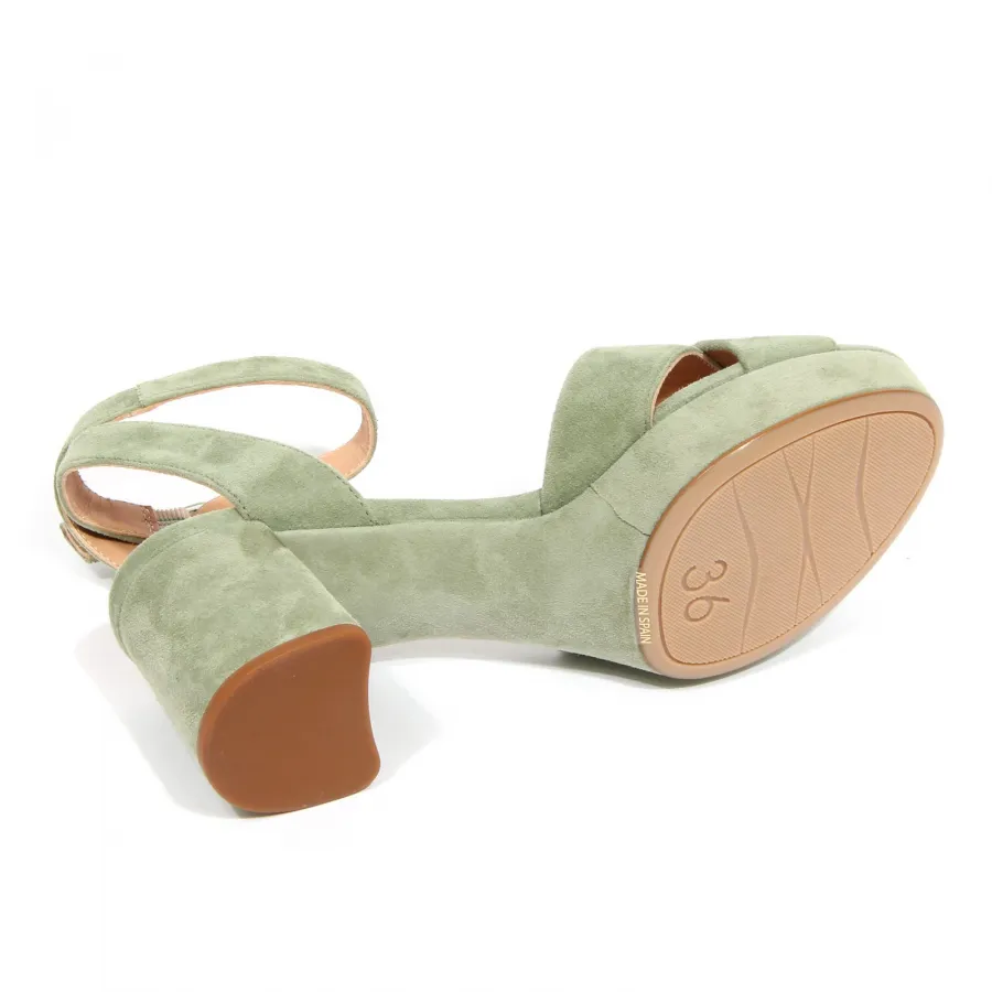 G4546 sandalo donna UNISA light green suede sandal shoe woman