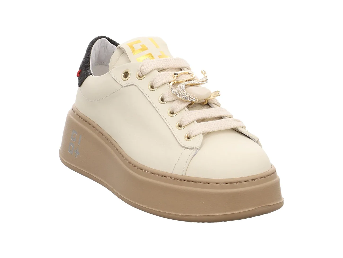 Gio+ Sneakers Pia80 Made in Italy Gioiello Cigno Tomaia Pelle