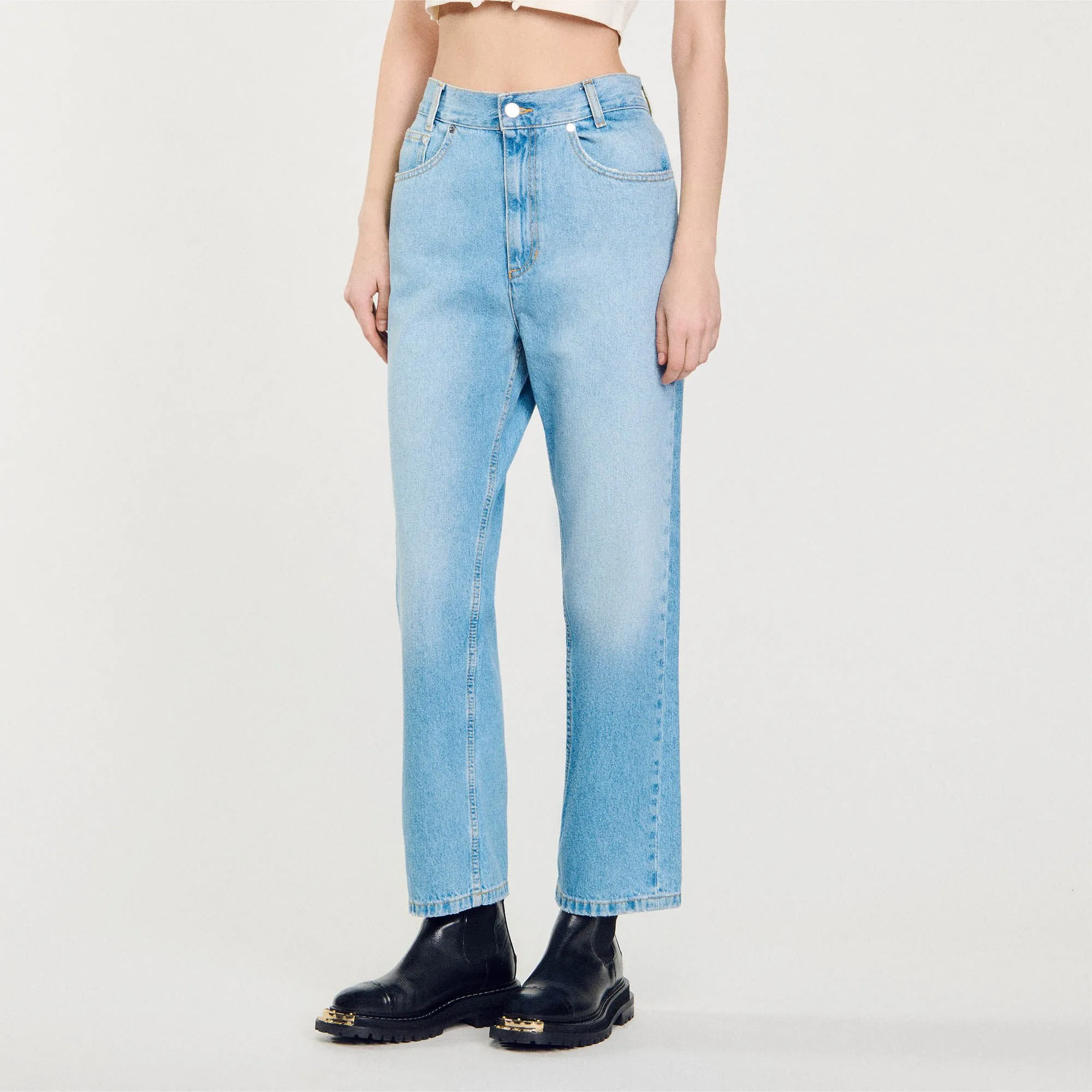 Jeans dritti a vita bassa