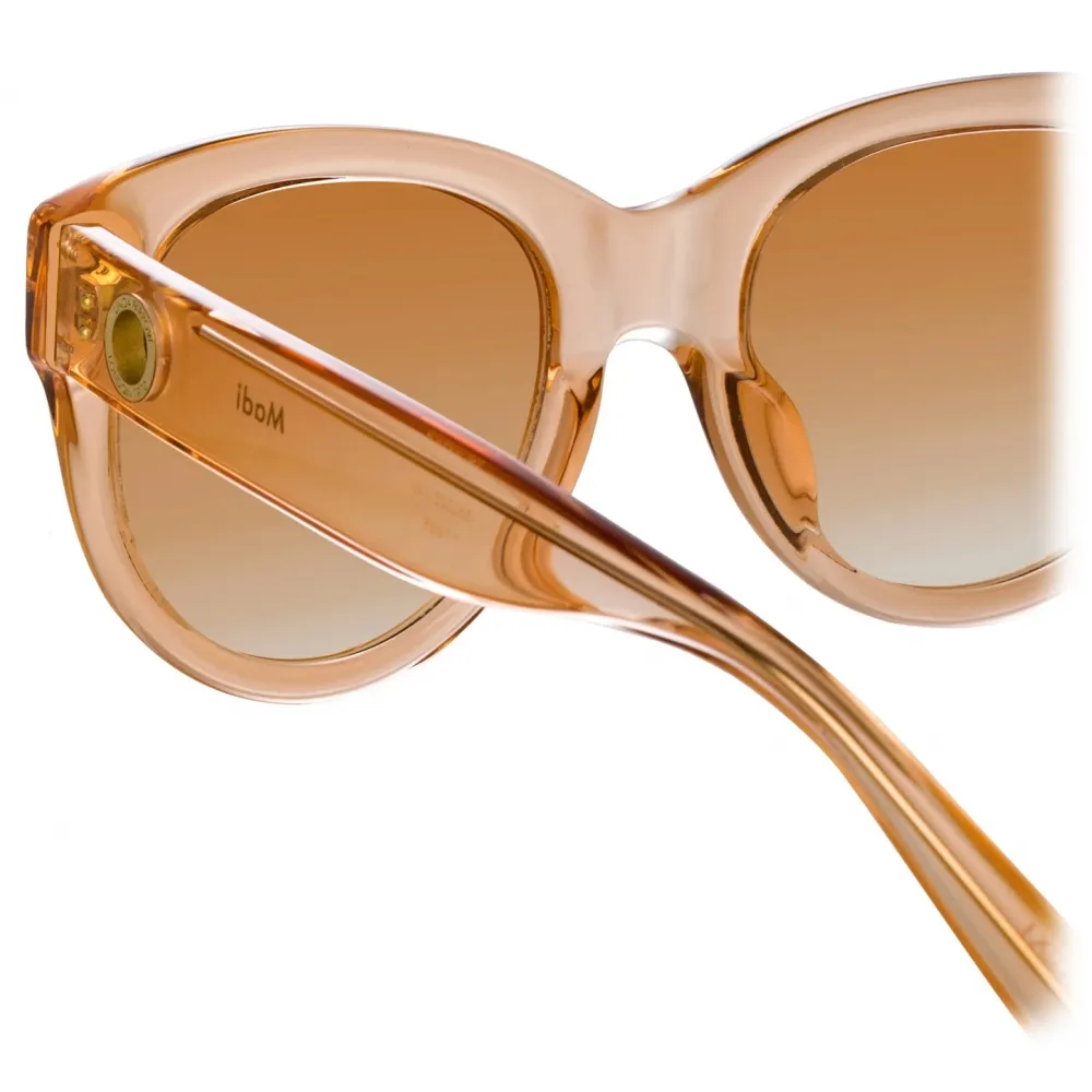 Linda Farrow - Occhiali da Sole Madi Oversized in Pesca - LFL1257C3SUN - Linda Farrow Eyewear