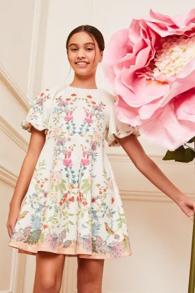Lipsy Puff Sleeve Scuba Occasion Dress (5-16yrs)    