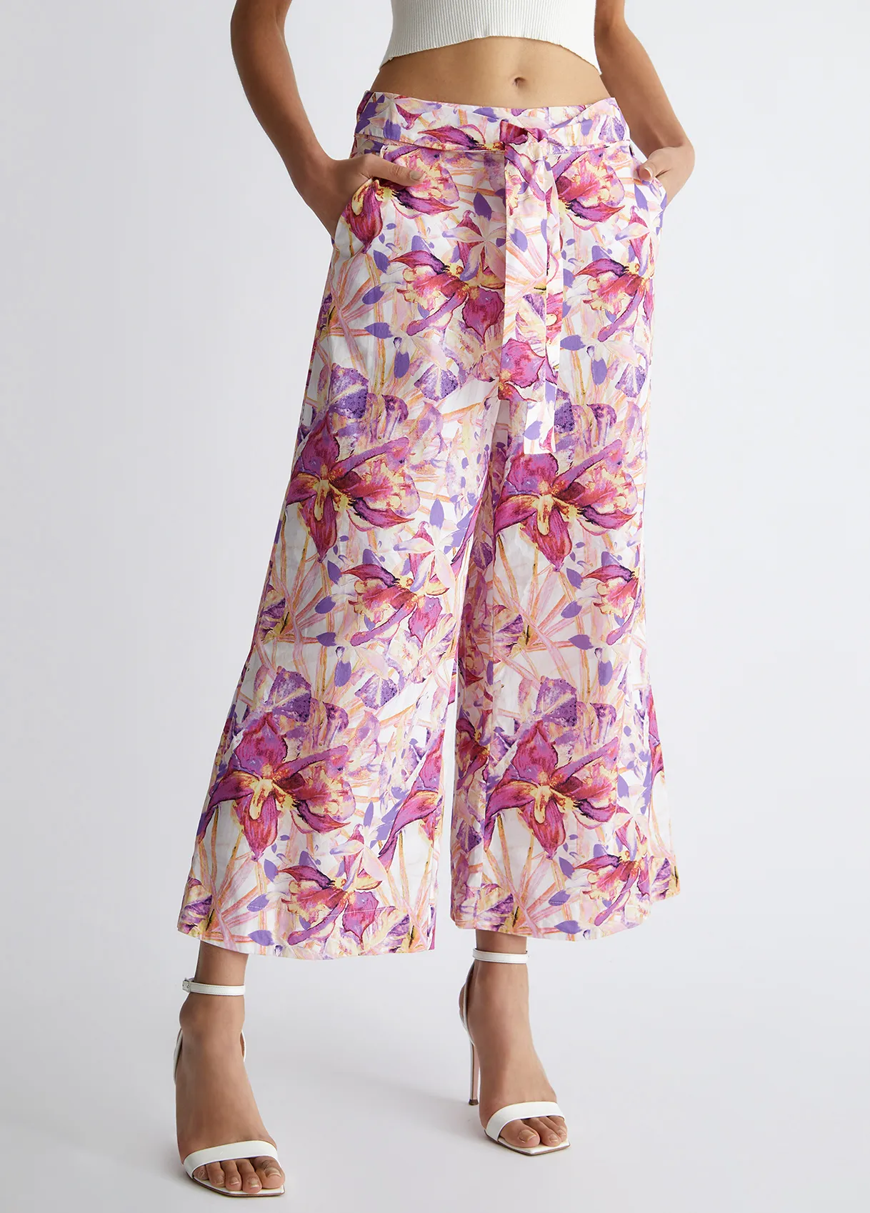Liu jo Pantaloni floreali ecosostenibili WA3109TS456Q9186