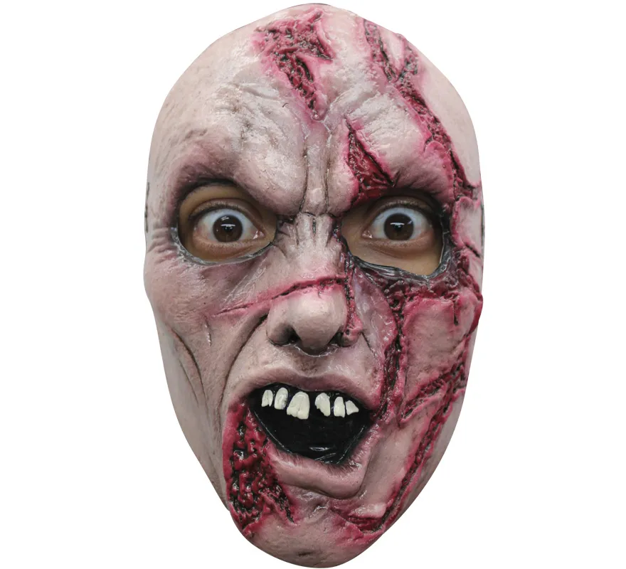 Maschera da zombi con tagli per Halloween