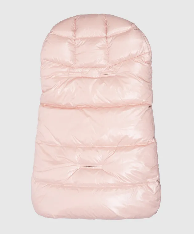 Moncler ENFANT Busta-bozzolo in piuma rosa per bambini con logo J29511E000025963V