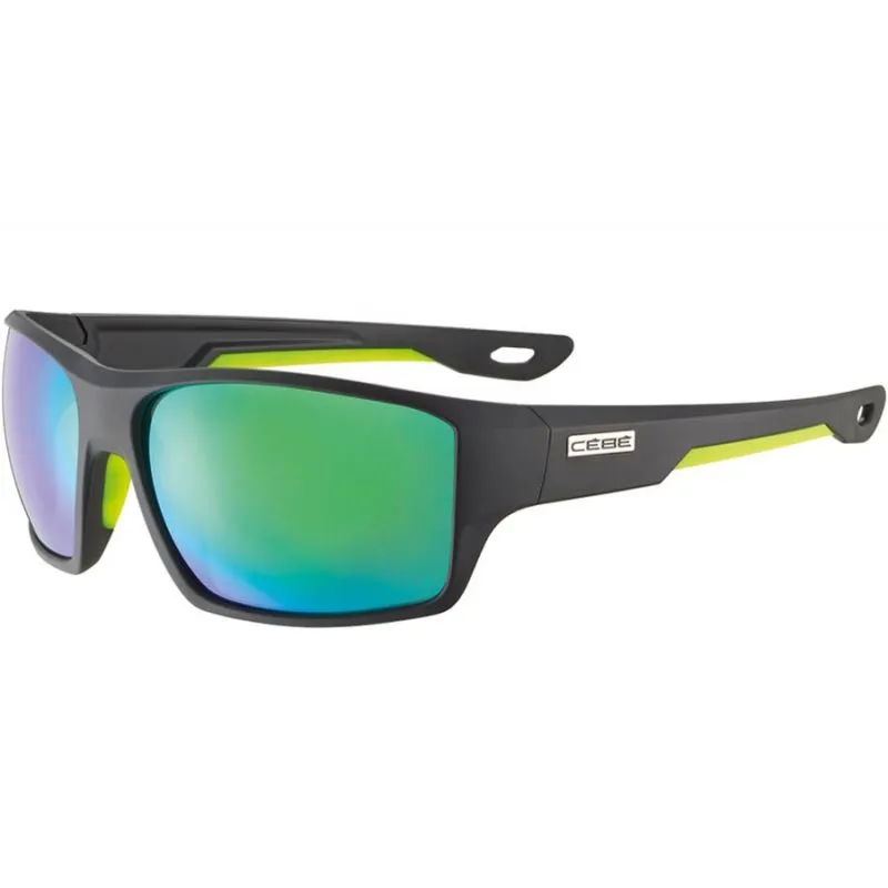 Occhiali da sole Cébé Strickland (Black Lime Matte - Zone Grey Green cat 3) Uomo