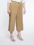 Pantaloni cropped gamba larga