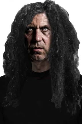 Parrucca nera mossa con dread aperti capelli di Slash