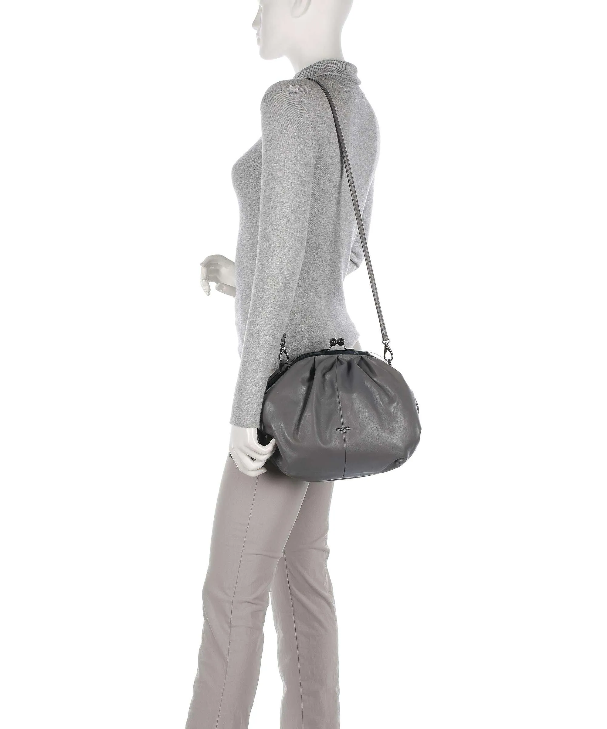  Picard Friday Borsa a tracolla pelle di vacchetta finemente grana grigio  