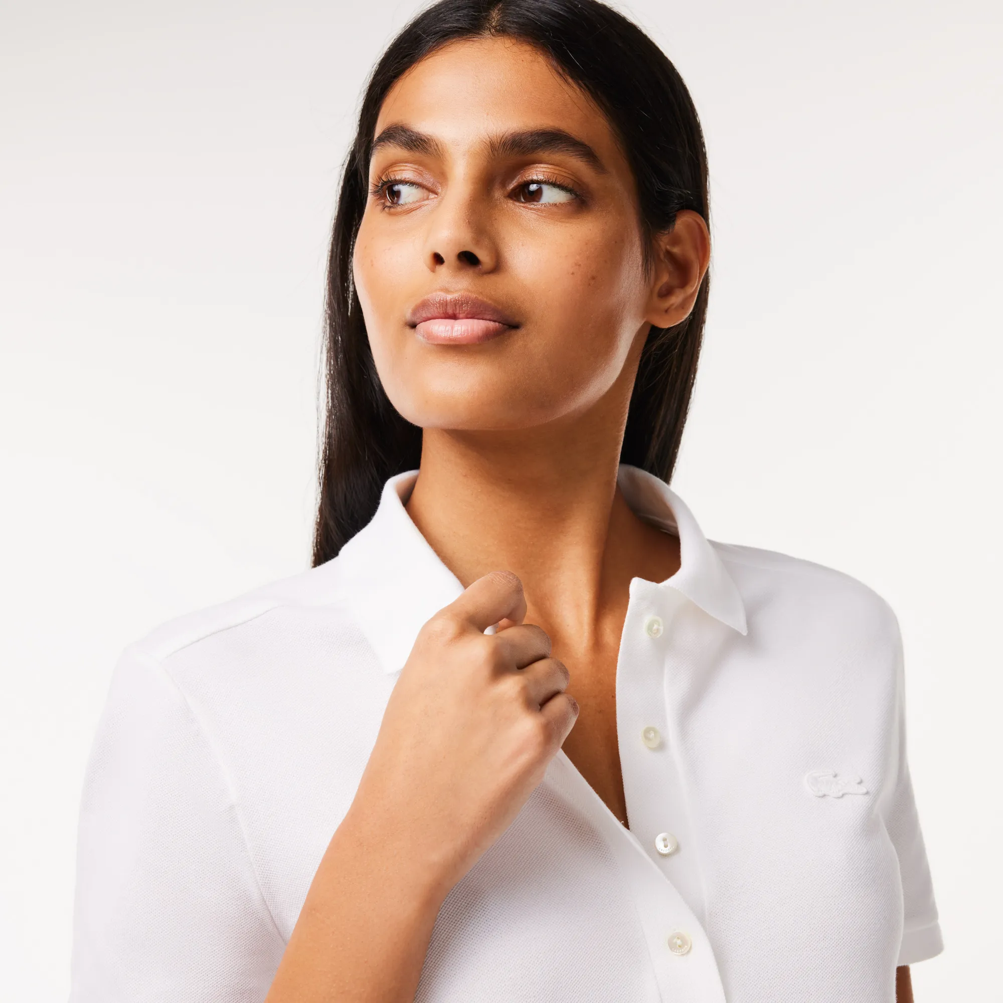Polo da donna di colore bianco