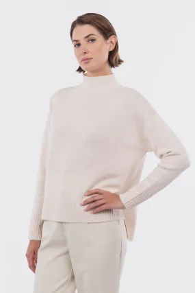 Pullover asimmetrico collo vulcano