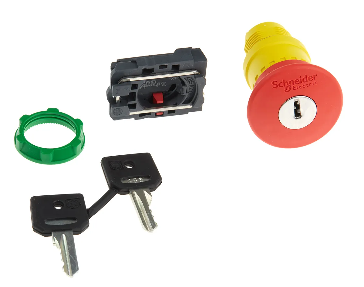 Pulsante di arresto di emergenza Schneider Electric Harmony XB5, Montaggio a pannello, Ø 22mm