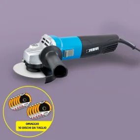 Smerigliatrice angolare flessibile 720W per dischi da 115mm FFAG07203A-115K Fervi 