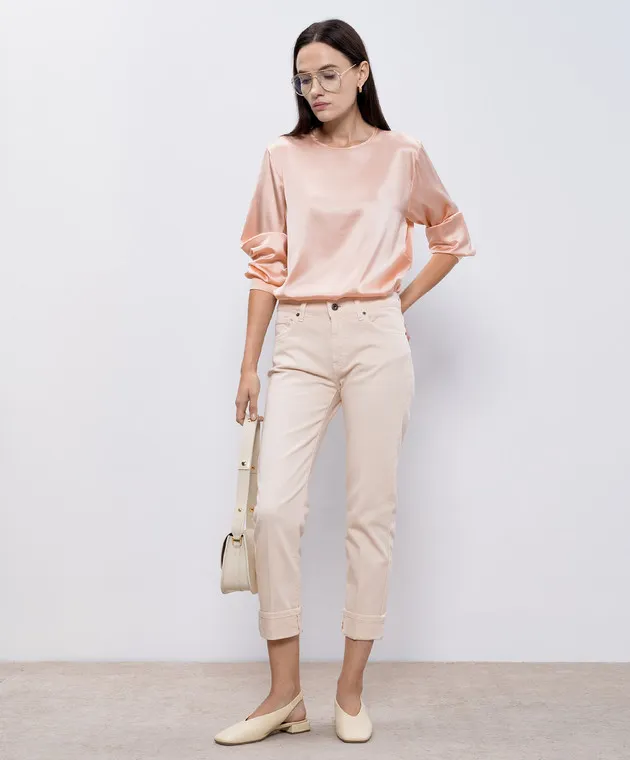 Solotre Blusa in seta rosa M1S0001