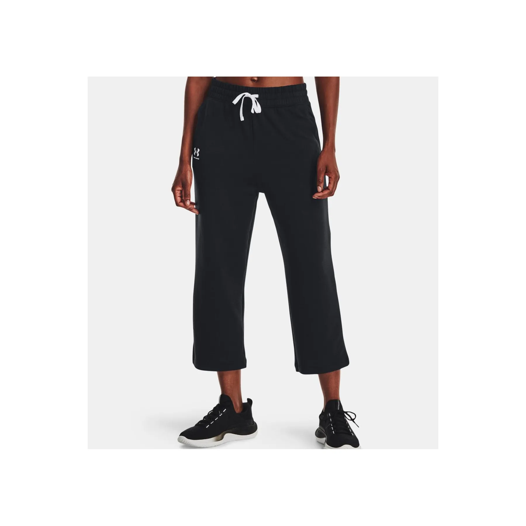 UNDER ARMOUR PANTALONI RIVAL TERRY FLARE CROP DONNA